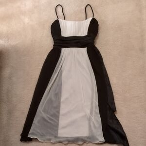 City Triangles Black And White Spaghetti Strap Dress